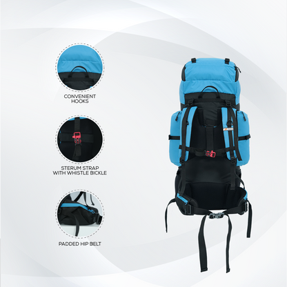 Sky blue trekking bag