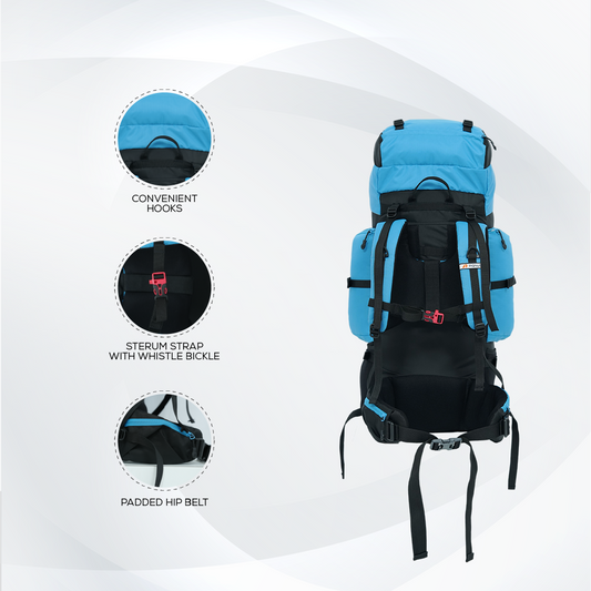 Sky blue trekking bag