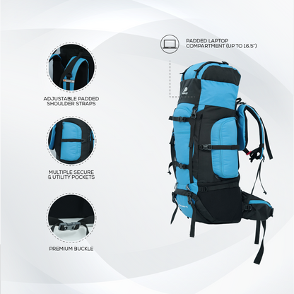 Sky blue trekking bag